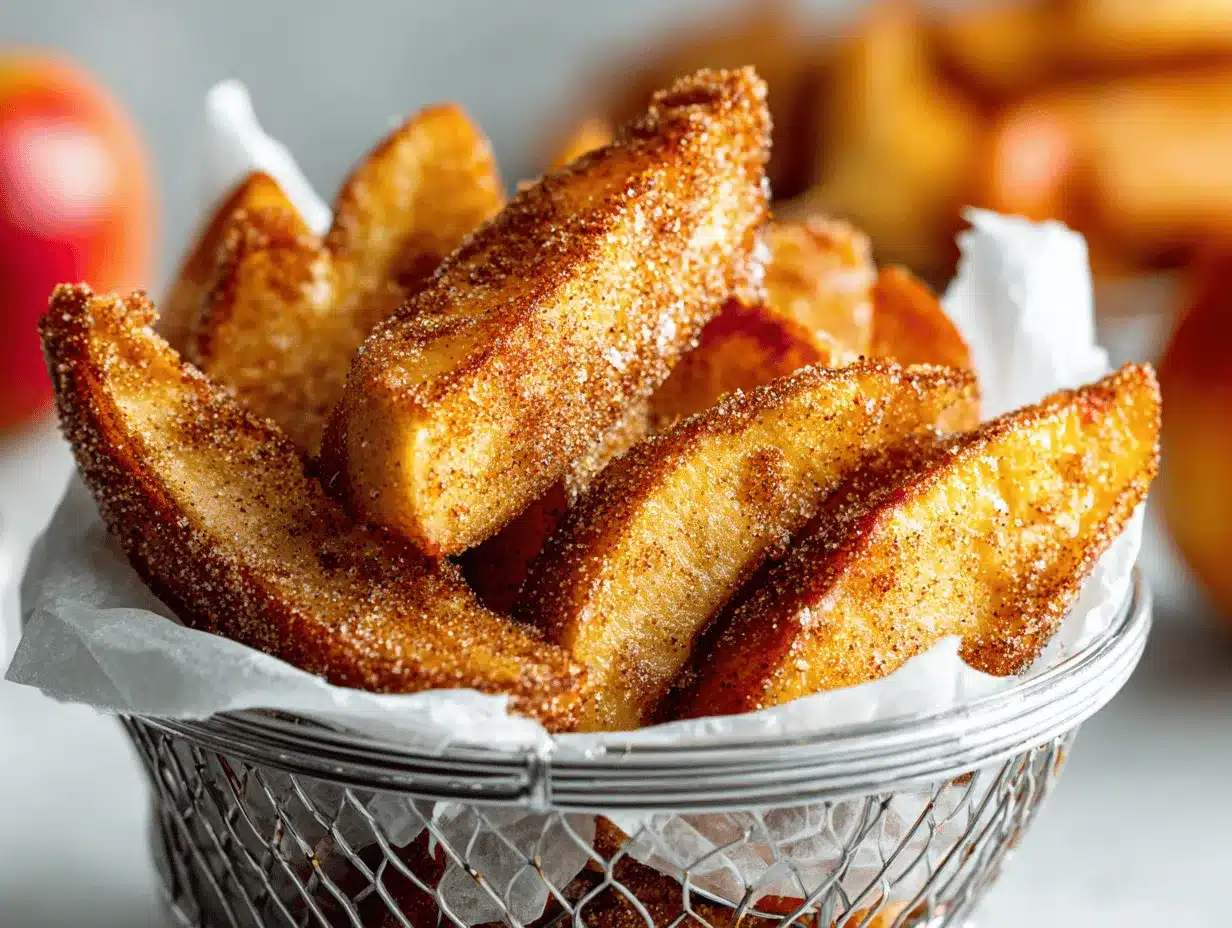 air fryer apple fries preparation steps