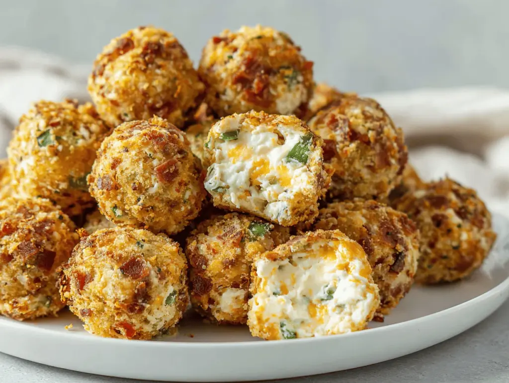 air fryer ranch bacon jalapeño popper cheese balls - featured image