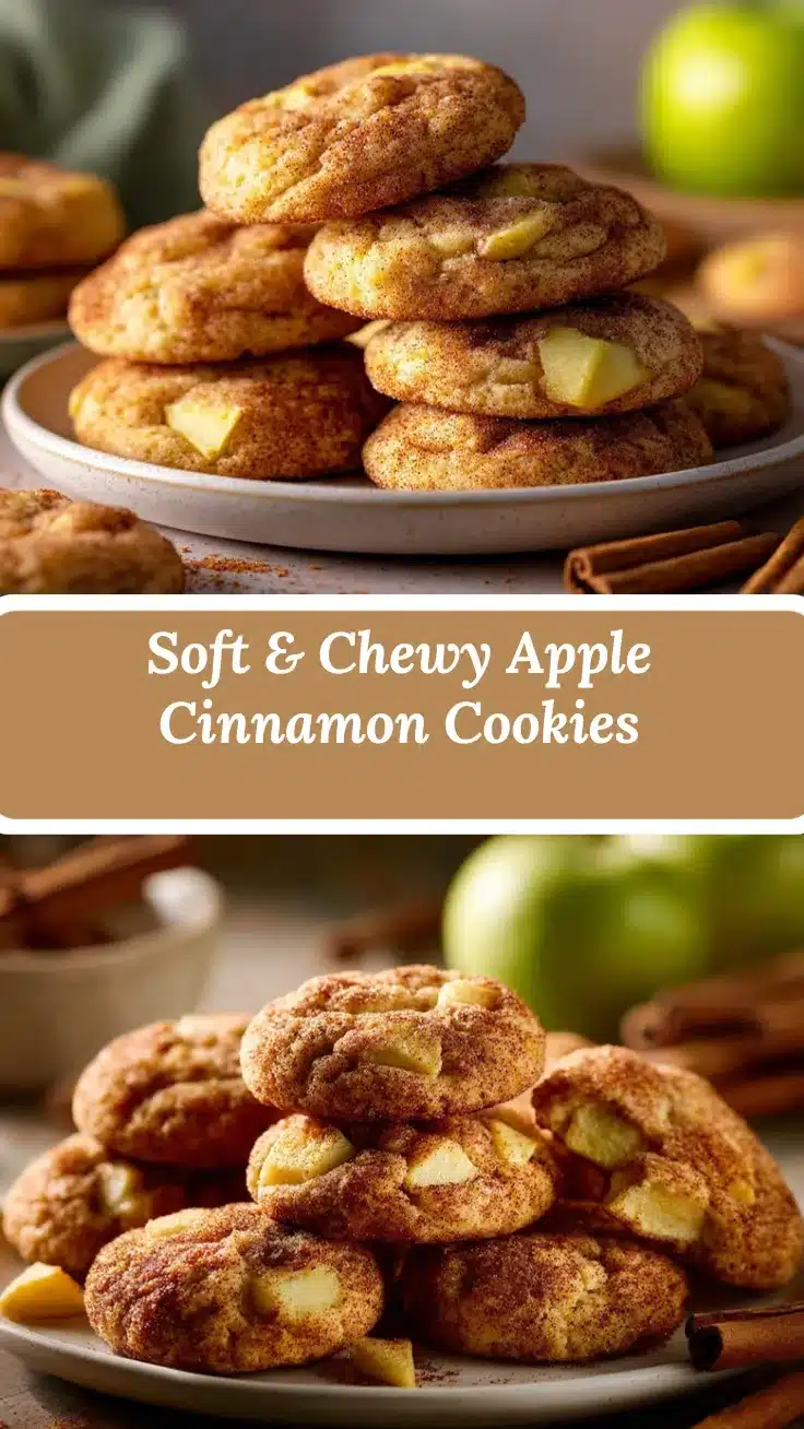 Apple Cinnamon Snickerdoodle Cookies recipe