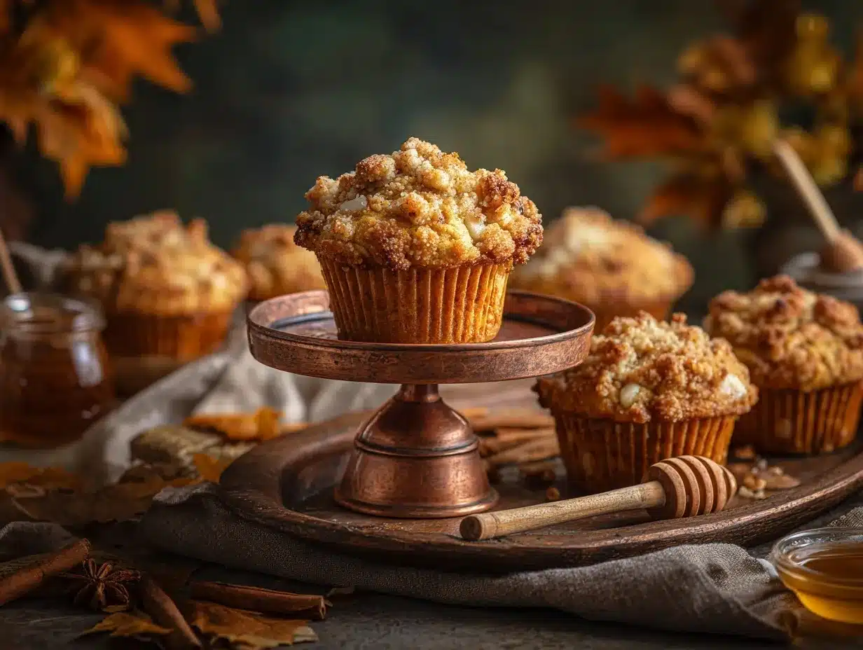 Apple Pumpkin Streusel Muffins preparation steps