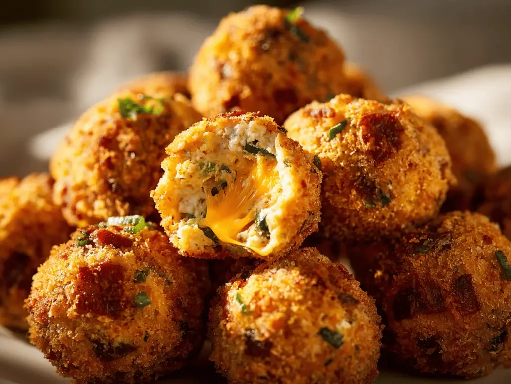 bacon jalapeño popper cheese balls - featured image