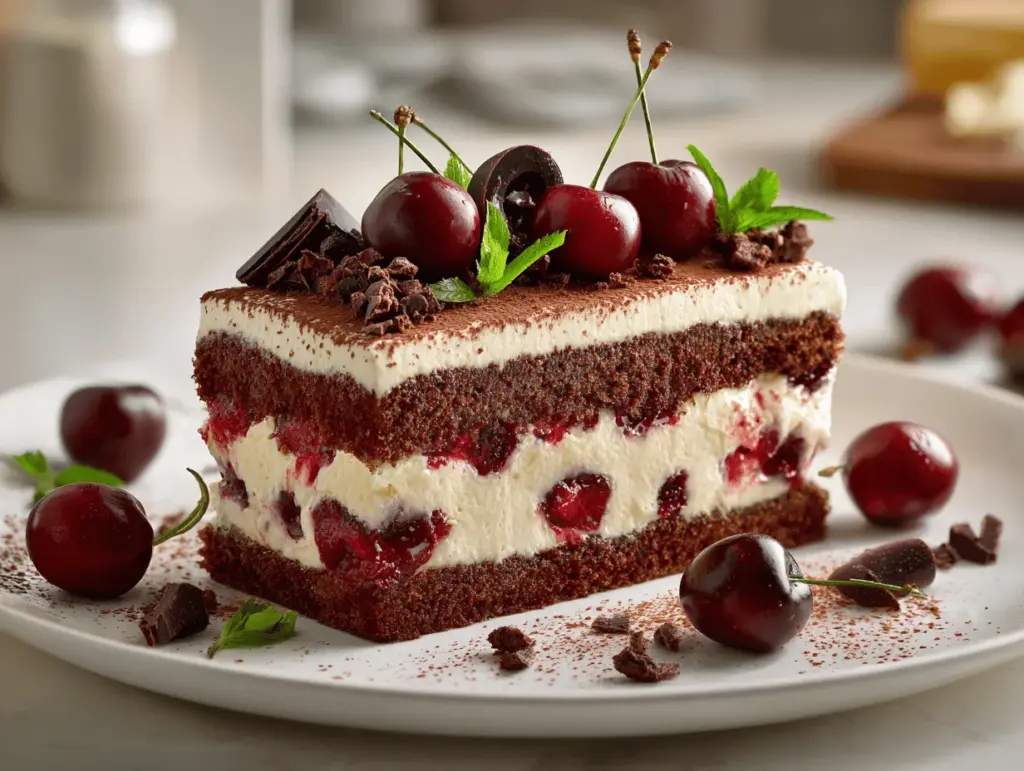 Black Forest Tiramisu Cake - featured image