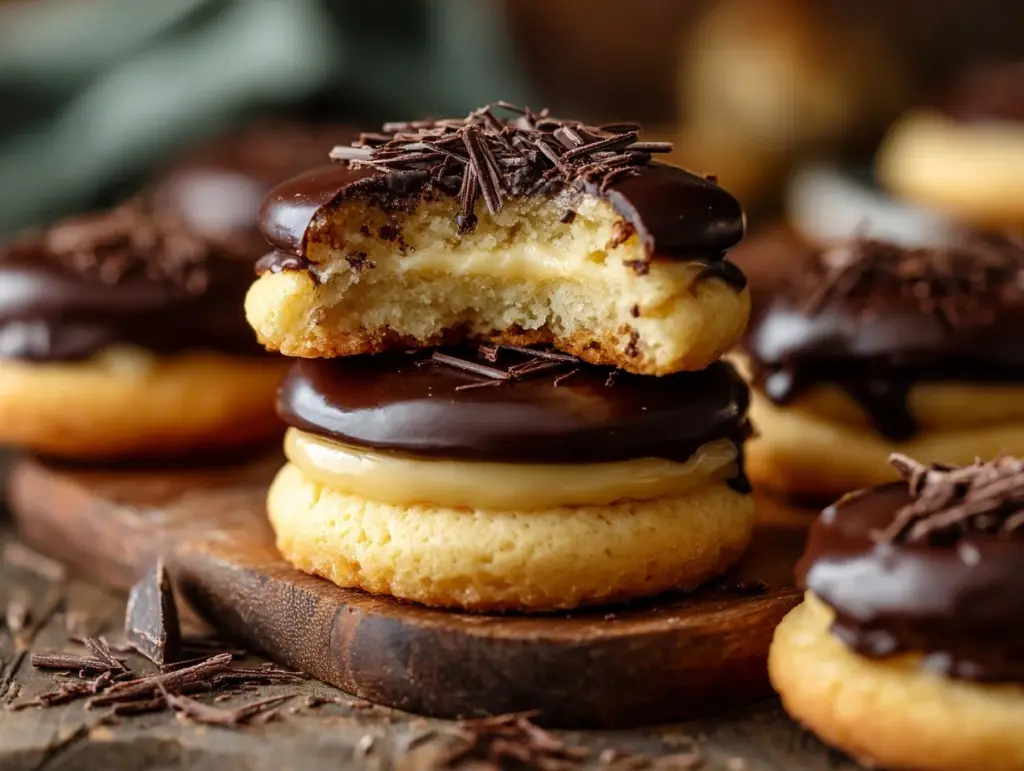 Boston Cream Pie Cookies - featured image
