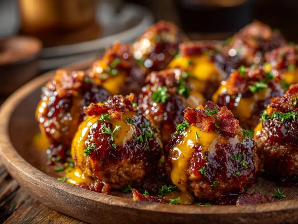 Bourbon Bacon Cheeseburger Meatballs - featured image