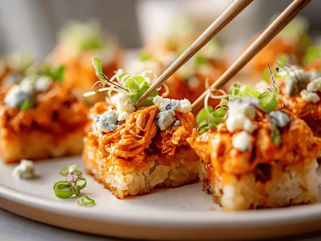 Buffalo Chicken Crispy Rice Bites - featured image