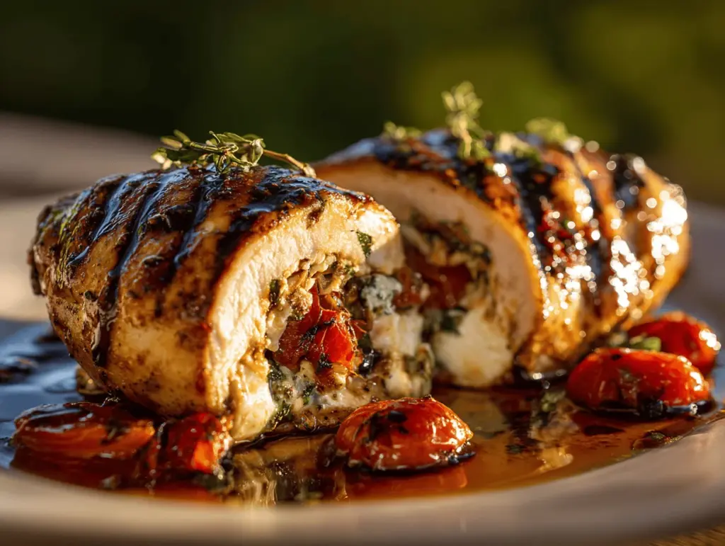Caprese stuffed balsamic chicken breast - featured image