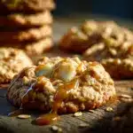 caramel apple oatmeal cookies - featured image