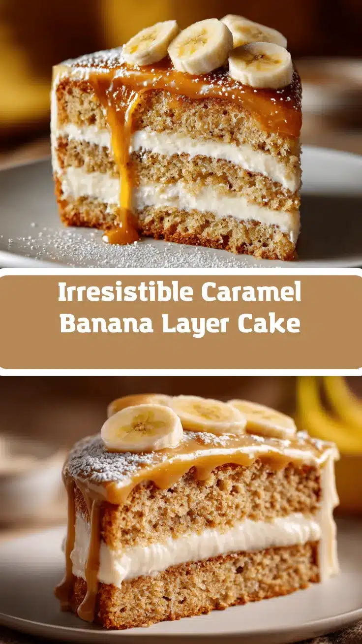 caramel banana layer cake recipe