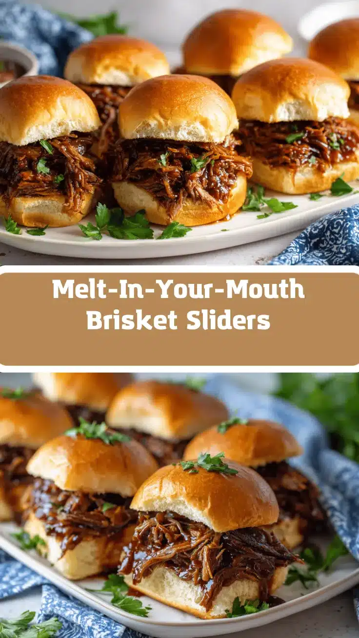 caramelized pulled beef brisket sliders recipe