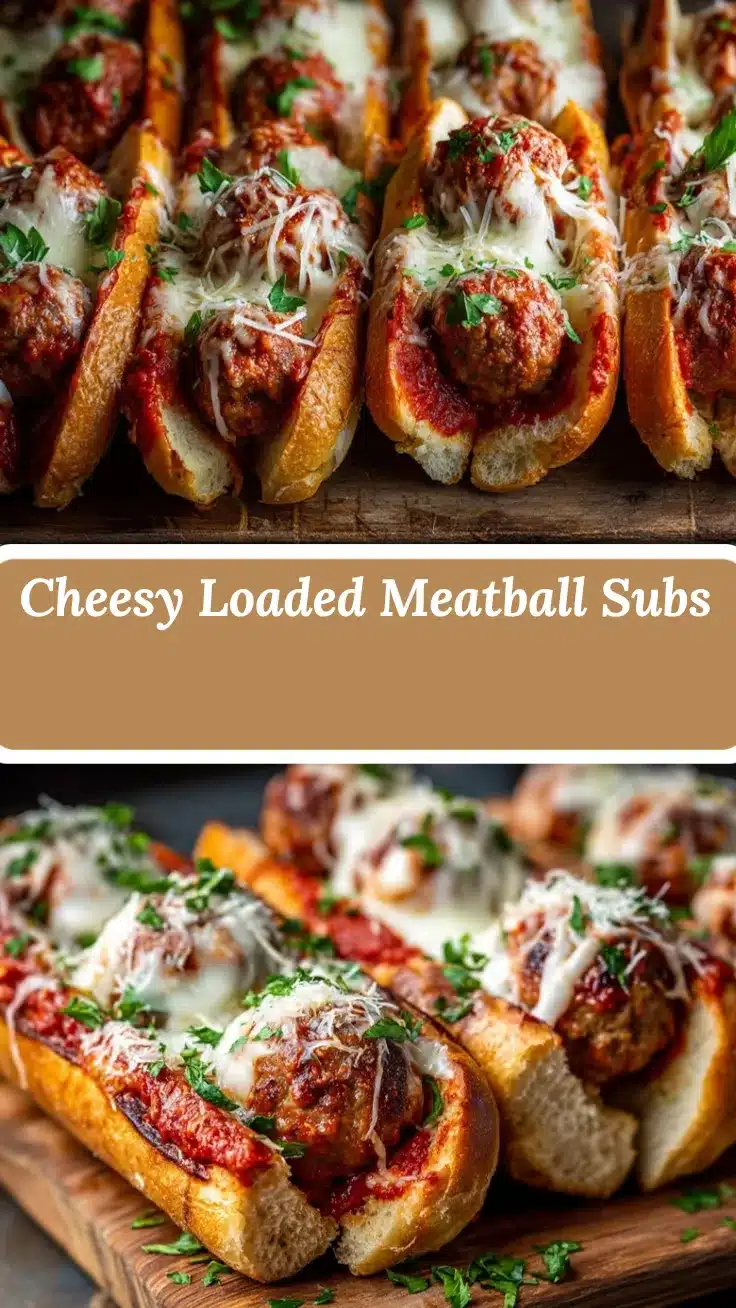 cheesy meatball subs recipe