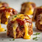cheesy stuffed meatloaf bites - featured image