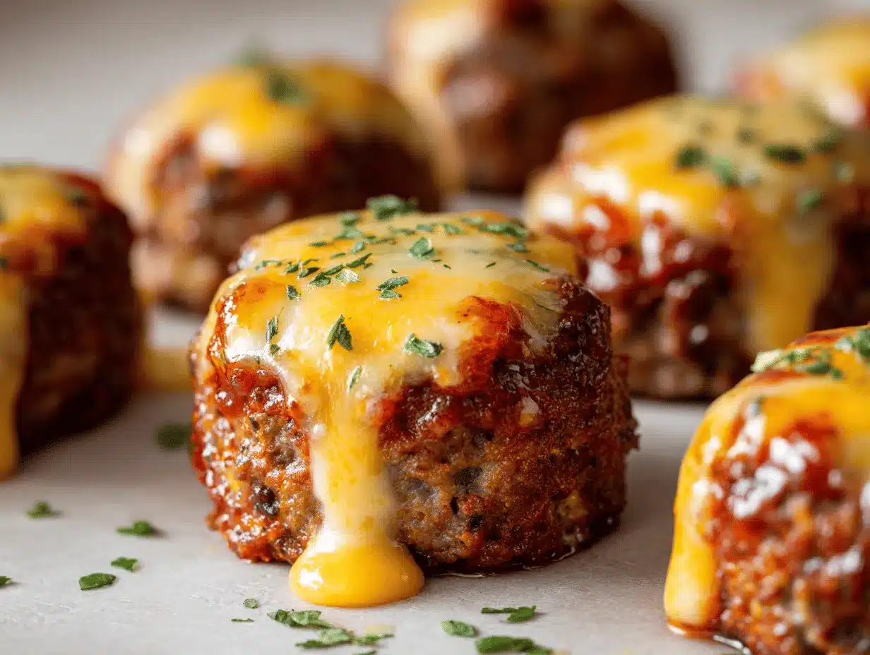 cheesy stuffed meatloaf bites preparation steps