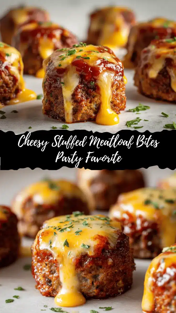 cheesy stuffed meatloaf bites recipe