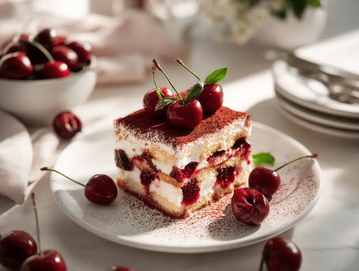 cherry amaretto tiramisu preparation steps