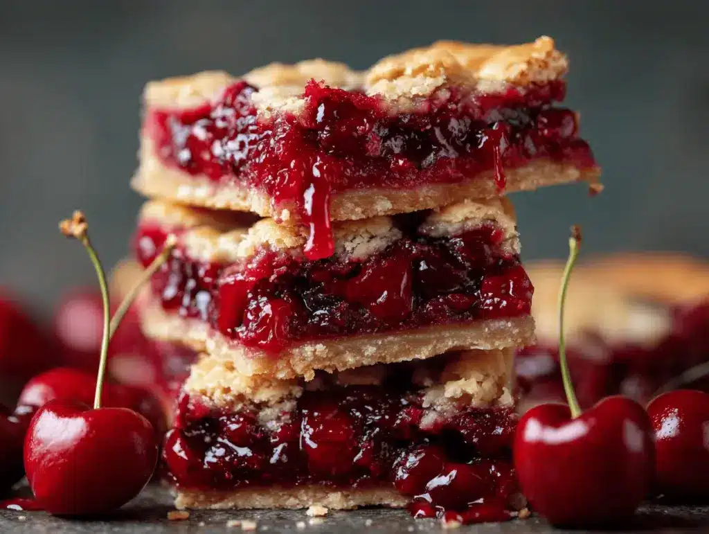 cherry pie bars - featured image