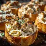chicken Alfredo garlic bread bowls - featured image