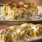 chicken Alfredo lasagna roll-ups - featured image