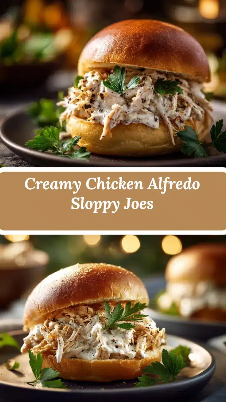 Chicken Alfredo Sloppy Joes recipe