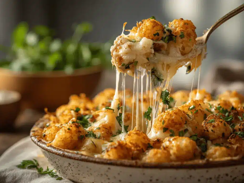 Chicken Alfredo Tater Tot Casserole - featured image