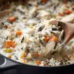 chicken wild rice casserole - featured image