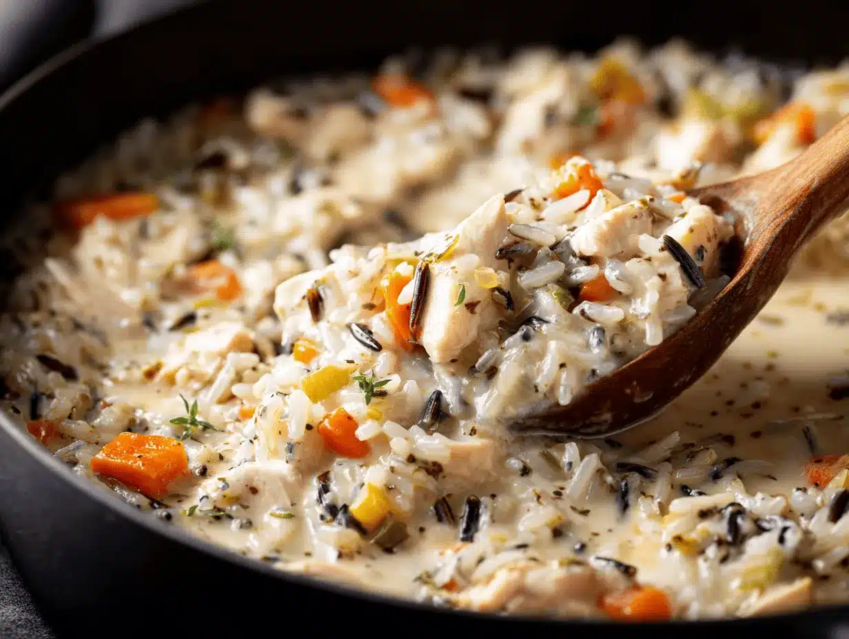chicken wild rice casserole preparation steps