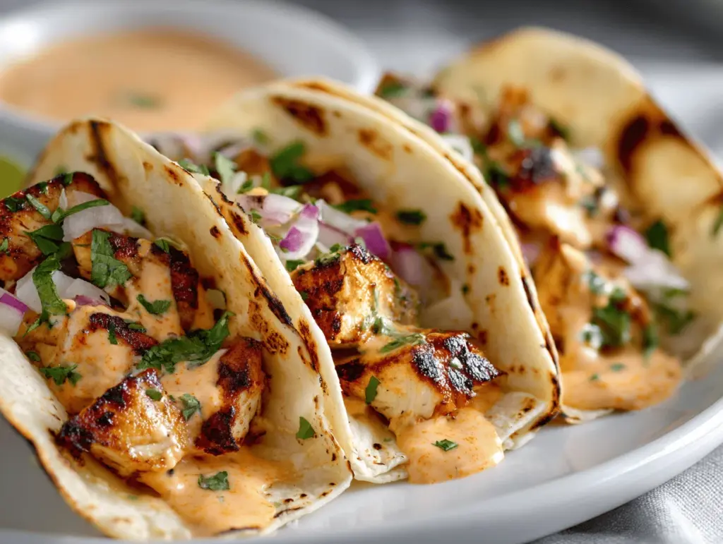 chipotle creamy chicken street tacos - featured image