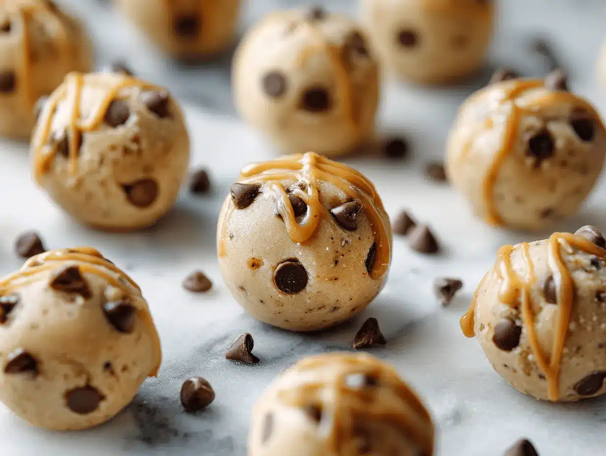 Chocolate Chip Cookie Dough Greek Yogurt Bites preparation steps