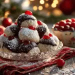 Chocolate-Dipped Maraschino Cherry Snowball Cookies - featured image