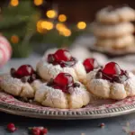 Christmas Maraschino Cherry Shortbread Cookies - featured image