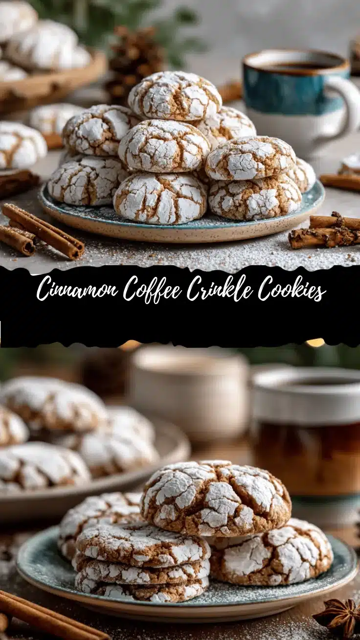 cinnamon coffee crinkle cookies recipe