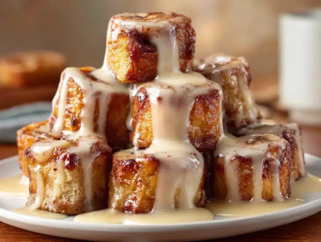 Cinnamon Roll French Toast Bites - featured image