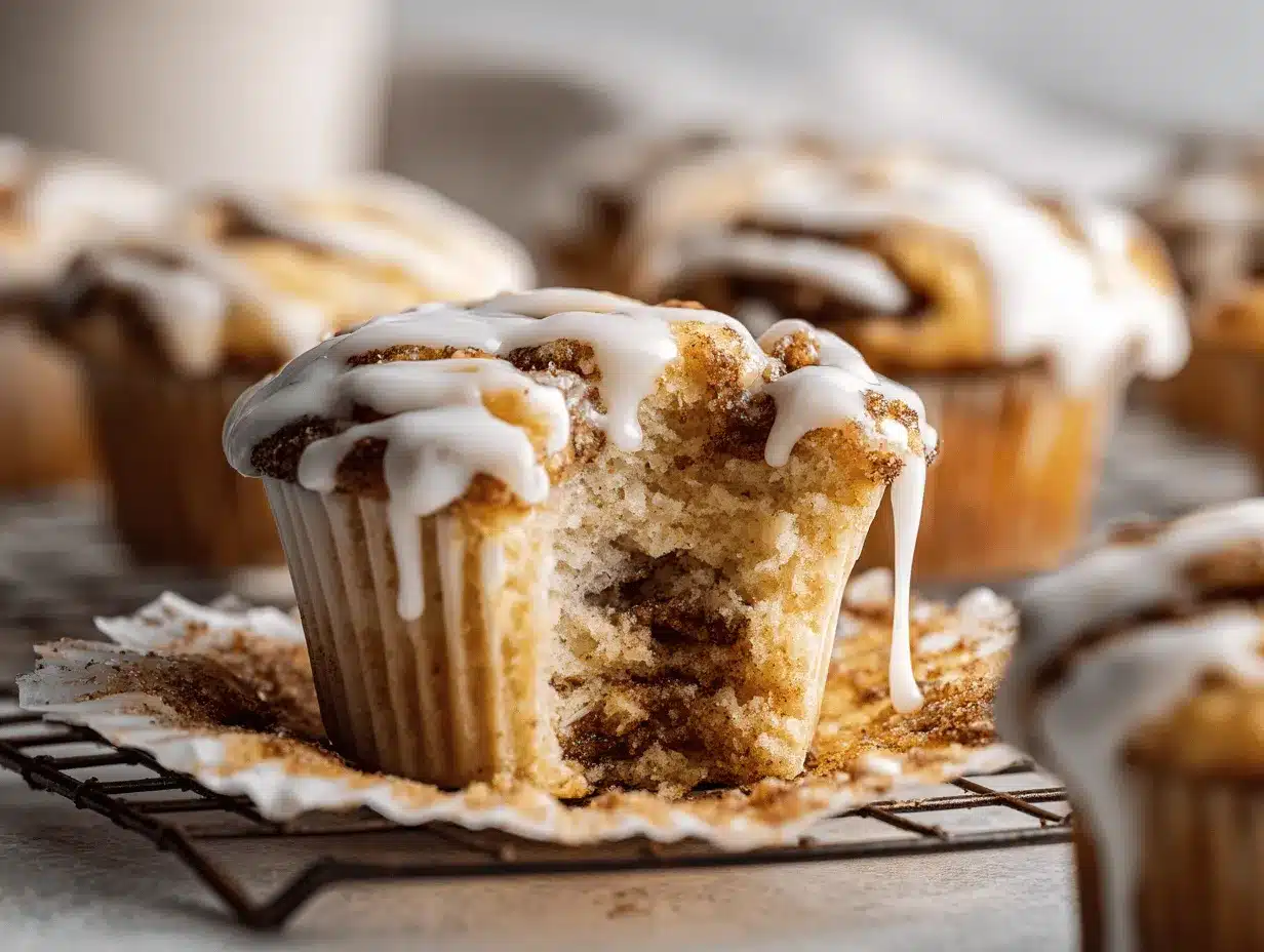 cinnamon roll muffins preparation steps