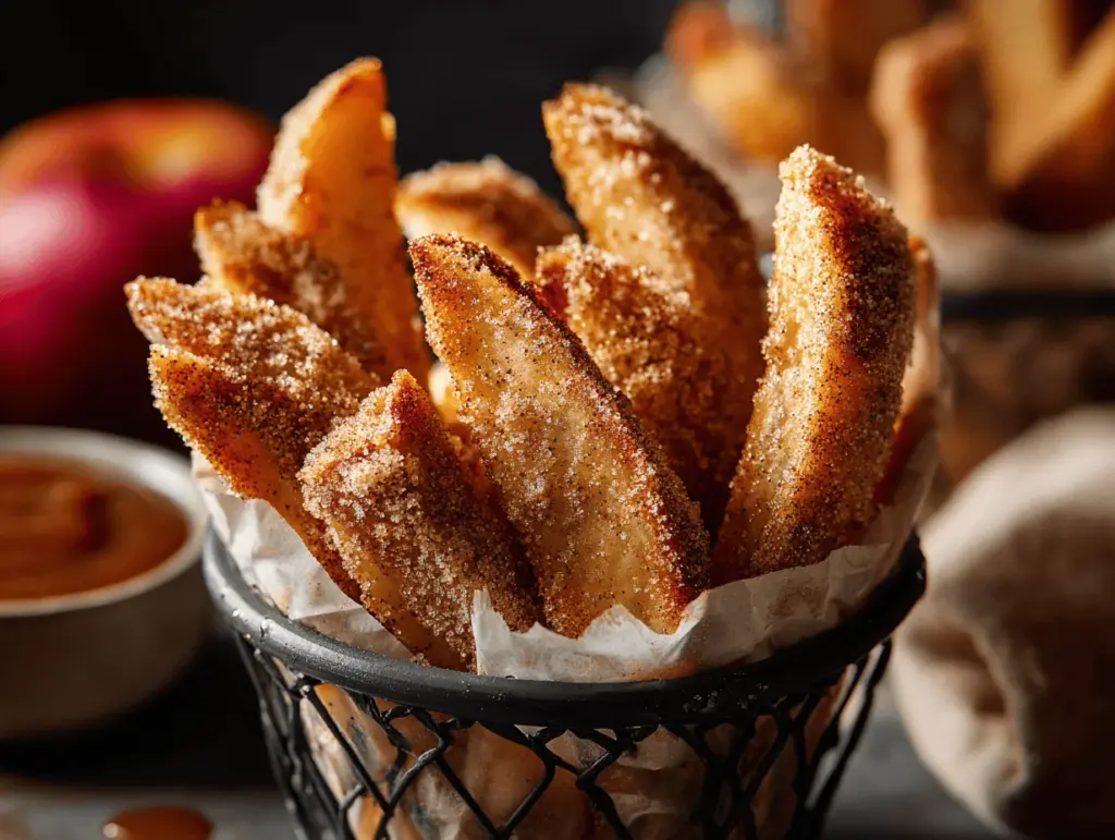 cinnamon sugar churro apple fries - featured image