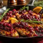 cranberry orange chicken - featured image