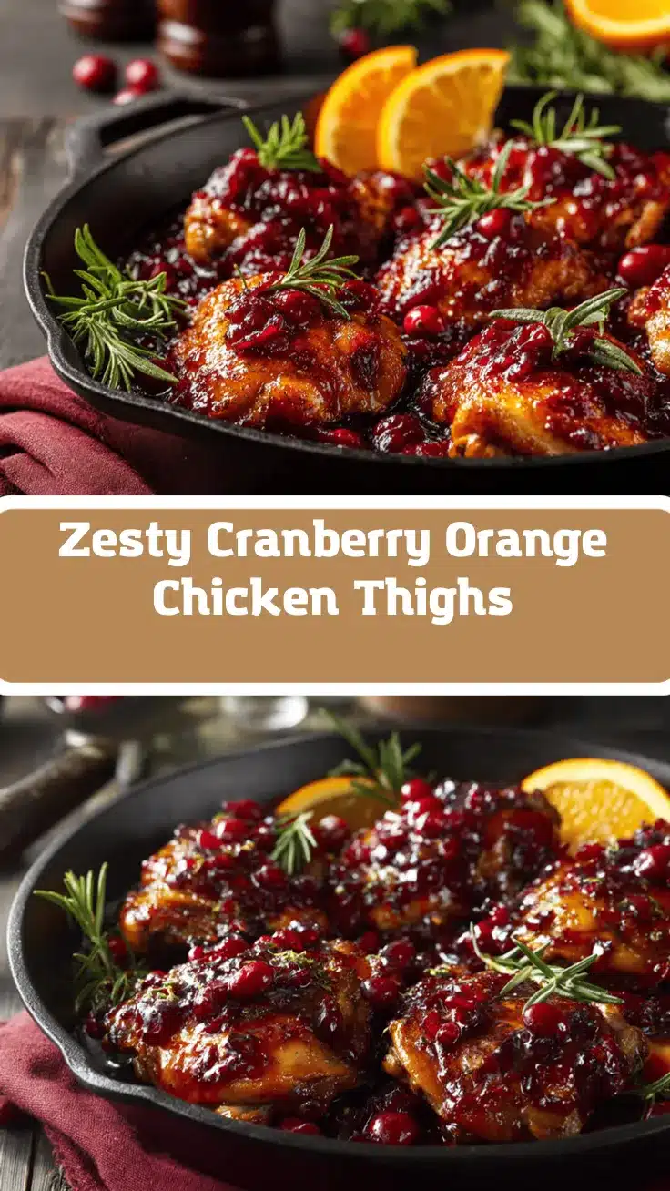 cranberry orange glazed chicken thighs recipe