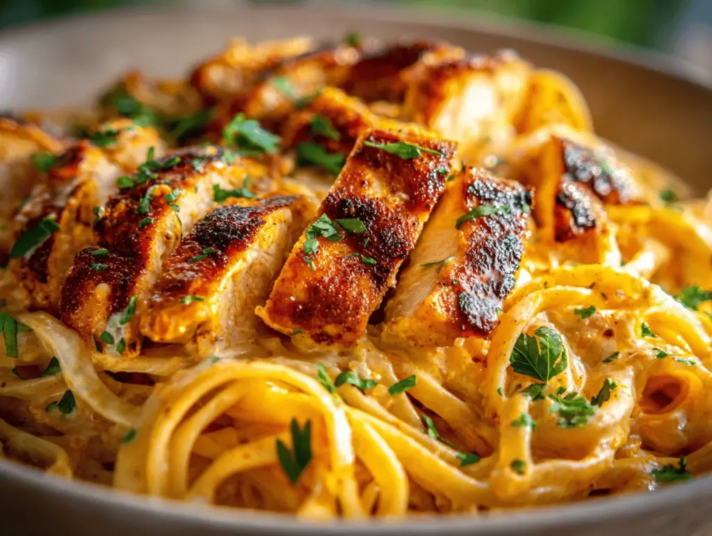 creamy Cajun ranch chicken linguine - featured image