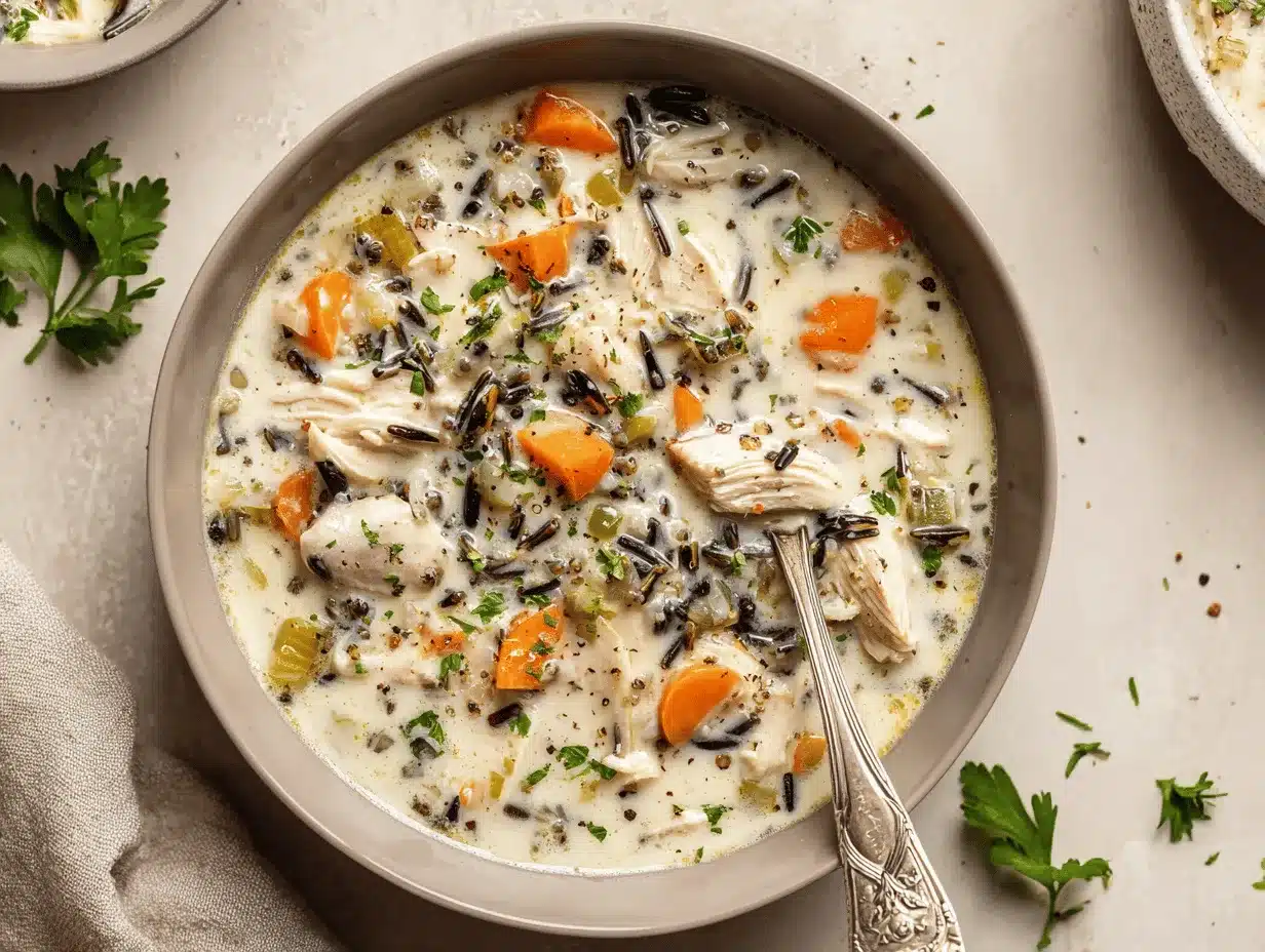creamy crockpot chicken wild rice soup preparation steps
