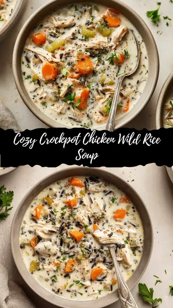creamy crockpot chicken wild rice soup recipe