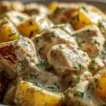 creamy ranch Parmesan slow cooker chicken and potatoes - featured image