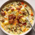 creamy sausage potato soup - featured image
