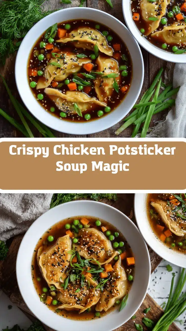 crispy chicken potsticker soup recipe