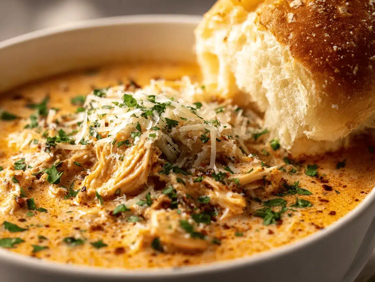 crock pot creamy chicken parmesan soup preparation steps