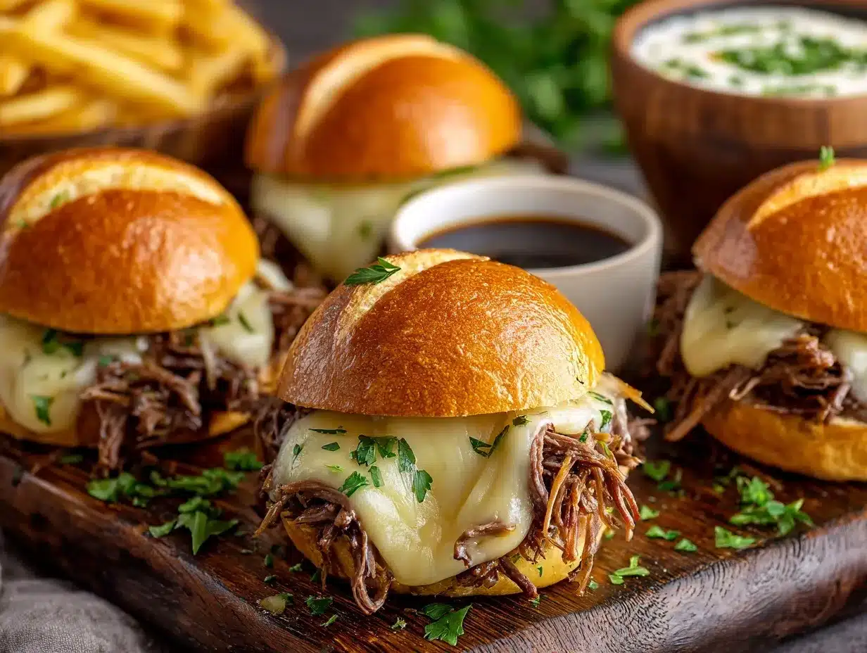 Crock Pot French Dip Sandwiches preparation steps