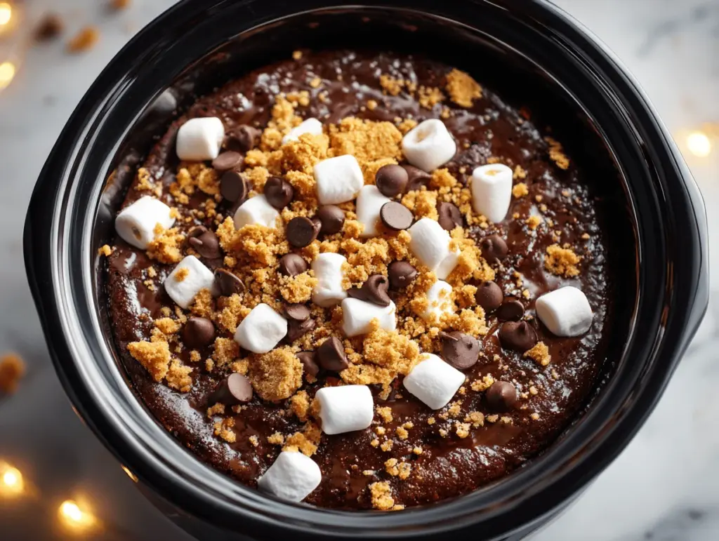 Crockpot S’mores Chocolate Lava Cake - featured image