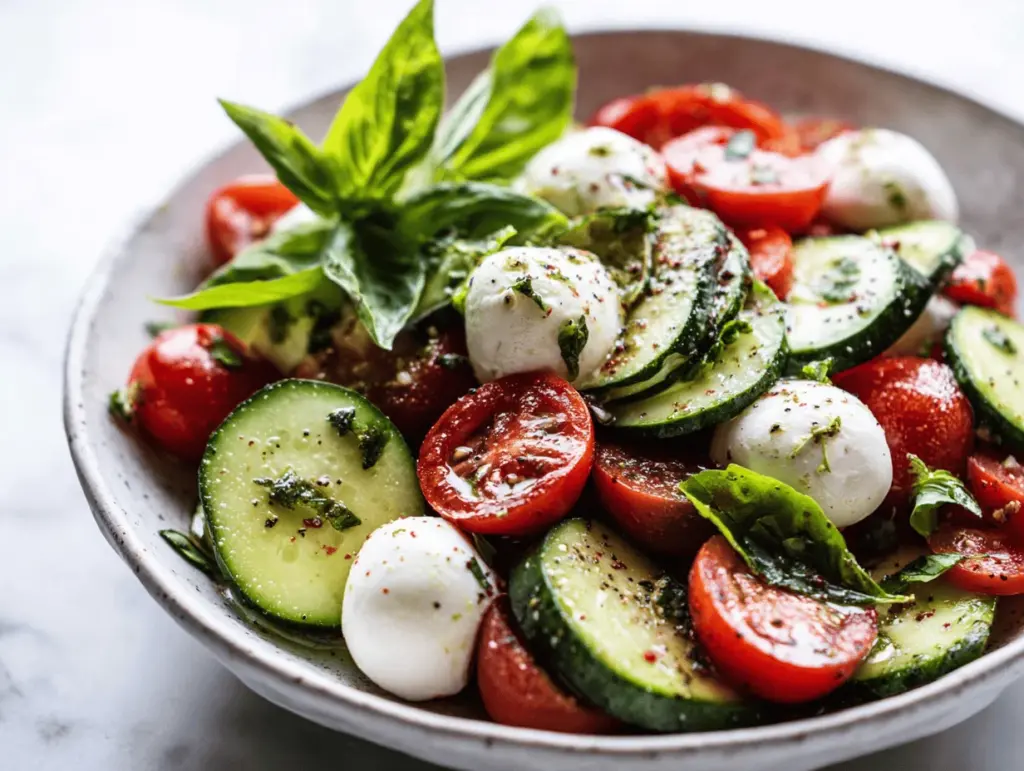 cucumber Caprese salad - featured image