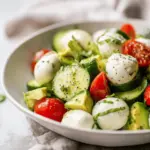cucumber mozzarella salad - featured image