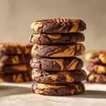 double chocolate peanut butter swirl cookies - featured image