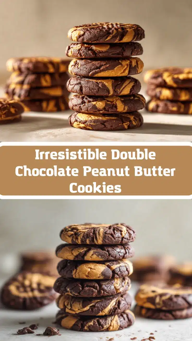 double chocolate peanut butter swirl cookies recipe