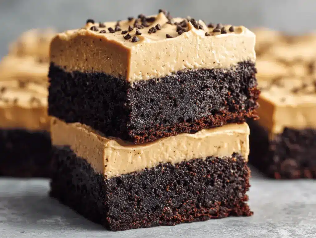 frosted coffee brownies - featured image