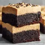 frosted coffee brownies - featured image